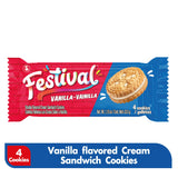 Festival Vanilla Cookies, Vanilla Cream Sandwich, 14.22 oz (Pack of 3)
