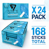 UNIQBITE Peppermint Sugar Free Chewing Gum, Natural Mint Gum Bulk, Sugarless Chicles for Fresh Breath, Aspartame Free, 24 Packs x 7 Pieces, 168 Count