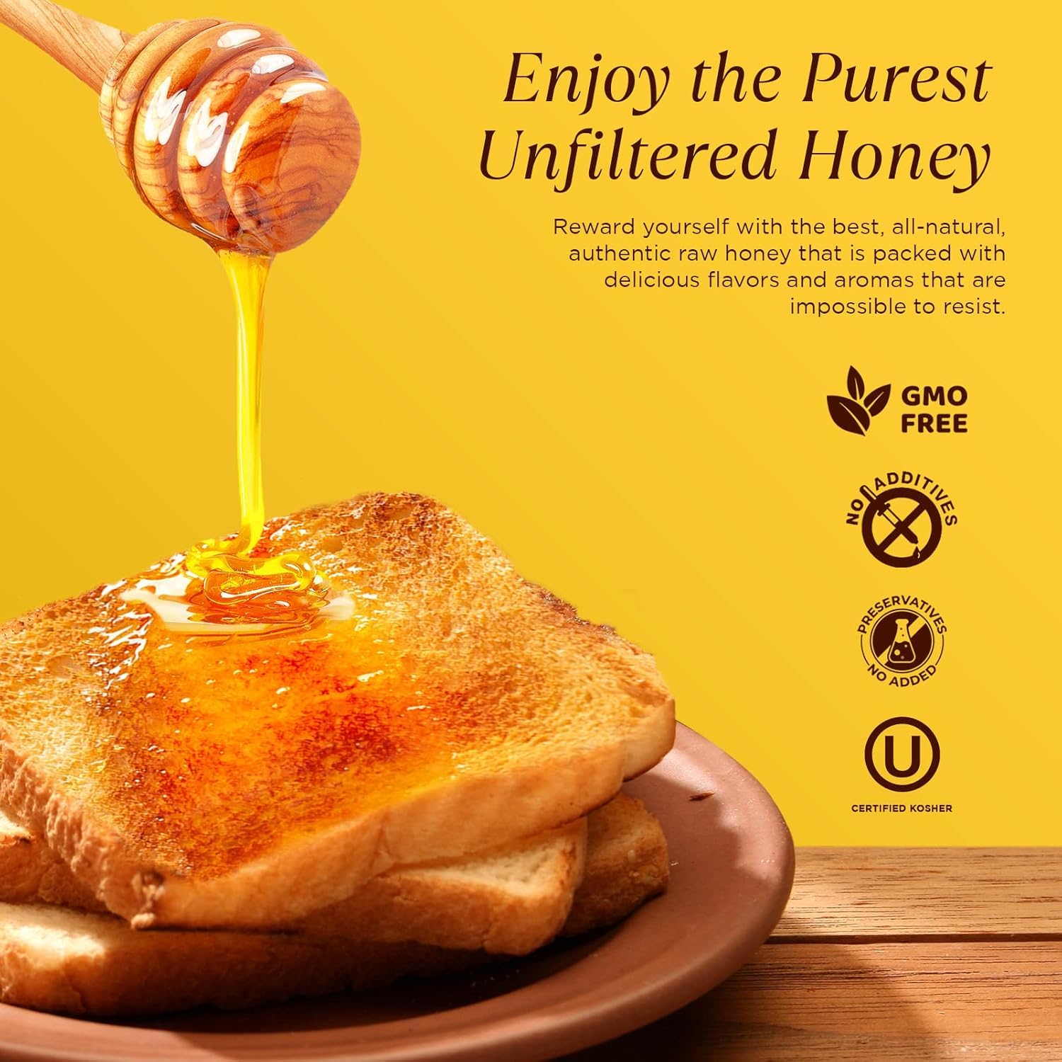 5 lbs. 100% Raw & Unfiltered Gallberry Honey - American Made by Pure Southern Honey