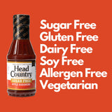 Head Country Sugar Free Bar-B-Q Sauce, Apple Habanero | Gluten Free BBQ Sauce With No Allergens & Zero Sugar | Sweet Apple & Spicy Habanero BBQ Sauce
