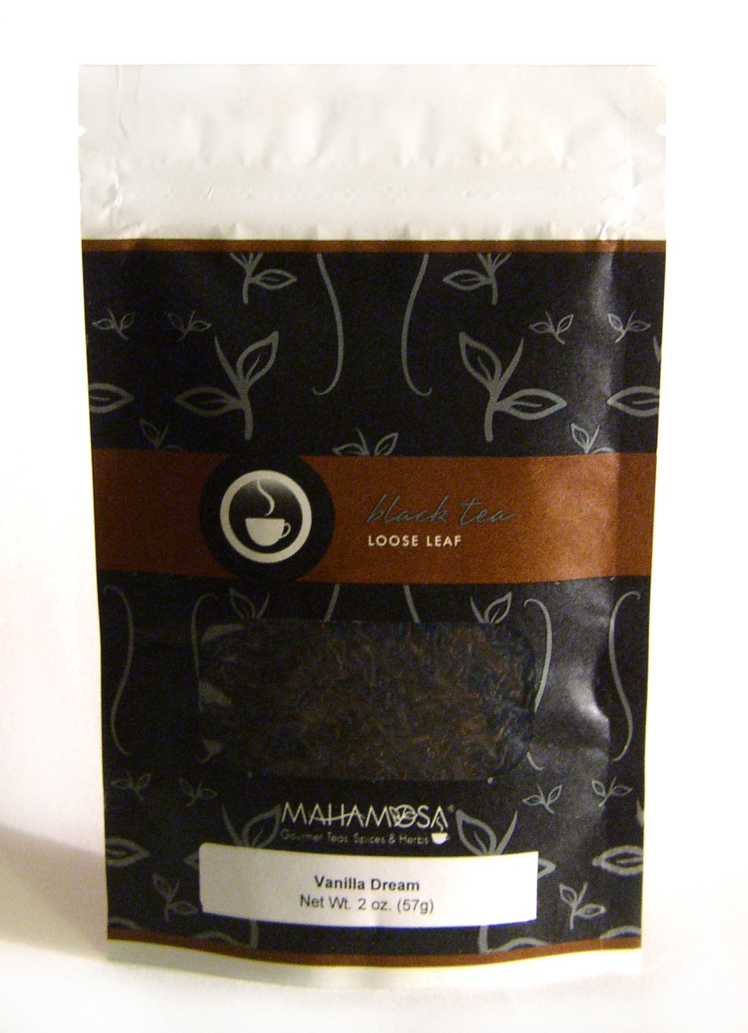 Mahamosa Vanilla Dream Tea 2 oz - Loose Leaf Flavored Black Tea Blend (with black tea, flavoring, vanilla pieces)