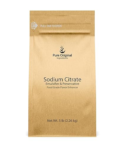 Pure Original Ingredients Sodium Citrate (5 lb) Emulsifier, Food Preservative, Flavor Enhancer, Salty & Sour Flavoring
