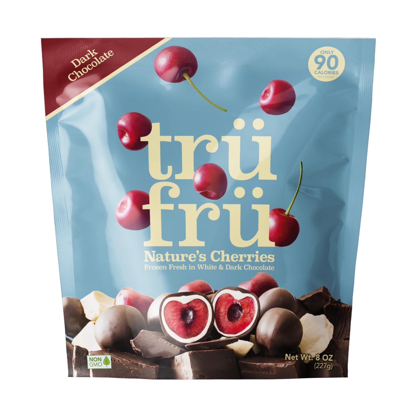 Tru Fru Dark And White Chocolate Cherries, 8 Ounce