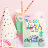 Sophiepops & Gumdrops Magical Peelable Gummy Cubes Blind Box, Individually Wrapped, Gummy Fruit Snack, Peeling Candy for Kids and Adults, Fat, Nut