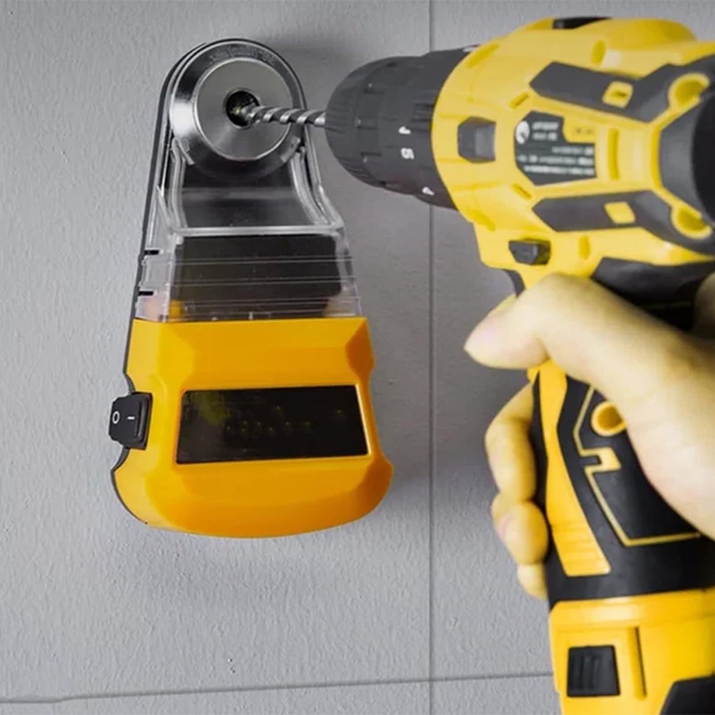 Wenchest Electric Drill Dust Collector,Household Use Drilling Accessories Bring Electronic Vacuum Suction Cup for DIY Home Renovations or Picture