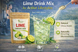 Indus Farms Lime Juice Powder Drink Mix, Unsweetened, Made from Fresh Limes (No Peel), Smooth Mixing, No Preservatives, For Drinks, Cooking, Baking