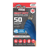 Grease Monkey Disposable Latex Gloves (Large-Tall) - Pack of 50 Blue