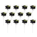 Graduation Hat Lollipops - Grad Party Suckers - Graduation Party Favors - 12 Individually Wrapped Graduation Candy Pops - Graduation Decorations