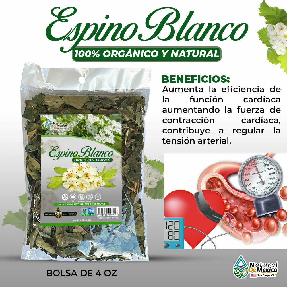 Espino Herbal Tea 4 oz.-113g Organic Hawthorn Berry Natural Mexican Herb