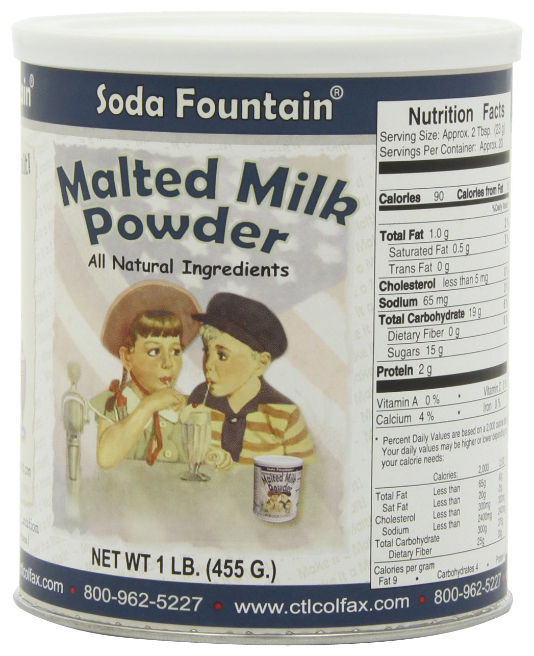 Soda Fountain Malted Milk Powder, 16-Ounce (Pack of 3)