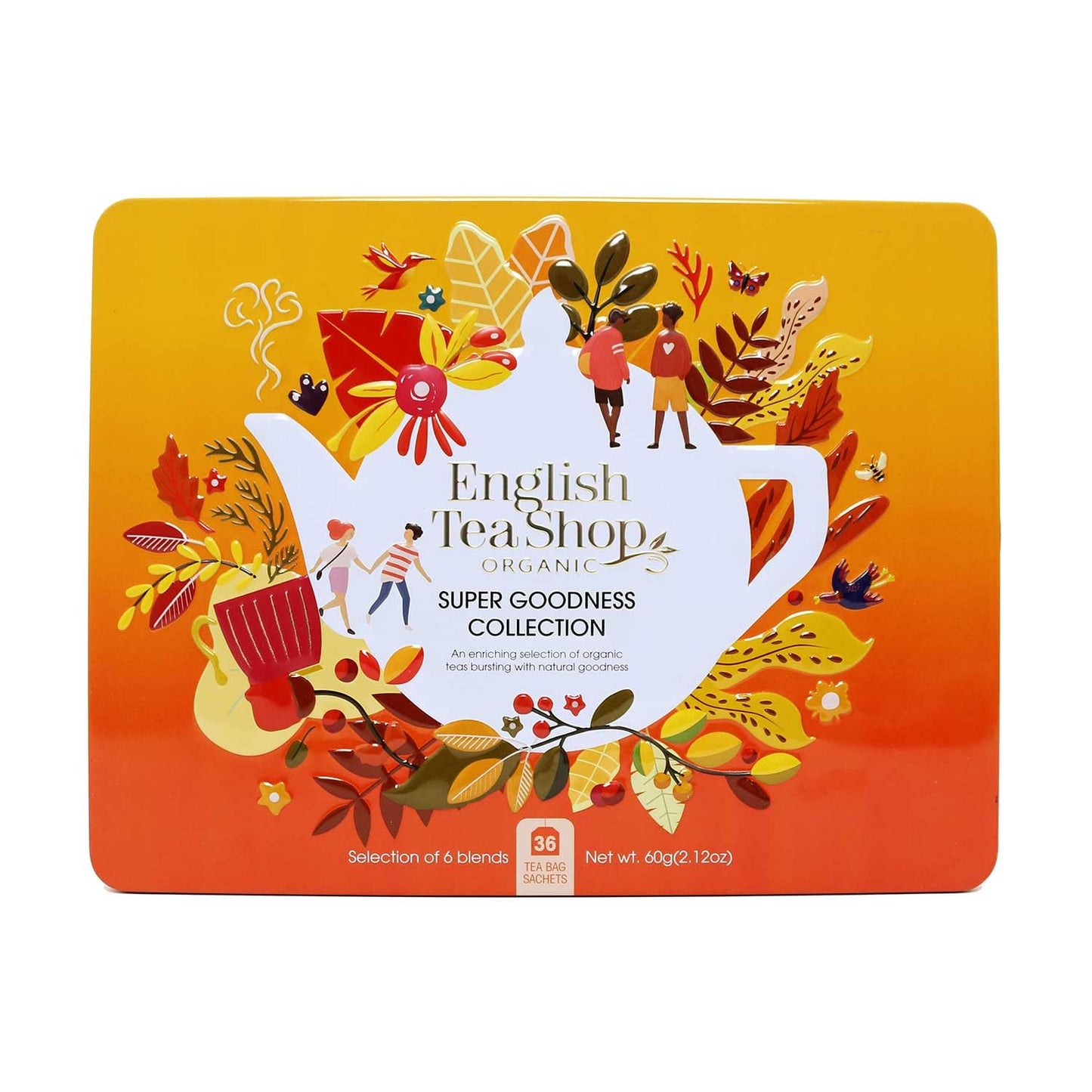 English Tea Shop - Super Goodness Collection- Gift Tin - 36 Tea Bag Sachets, 61.5g