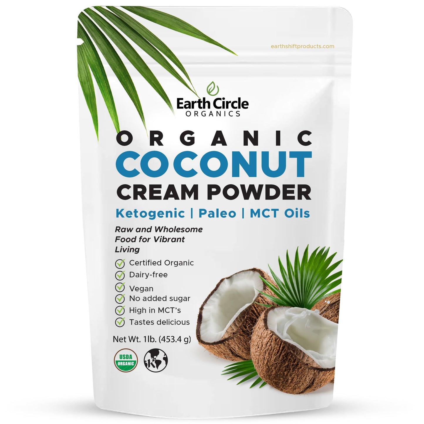 Organic Coconut Milk Powder | Vegan Keto Coconut Creamer, Dairy-Free, Gluten-Free, No Added Sugar, High in MCTs, Antioxidants, & Iron | For Smoothies, Baking, & Cooking (1 Pound, Pack of 1)