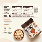 Hazelicious CLASSIC Hazelnut Butter, 2 Simple Ingredients - Hazelnuts & Sea Salt, No Added Sugar, No Palm Oil, 7g Protein, Creamy & Spreadable Nut