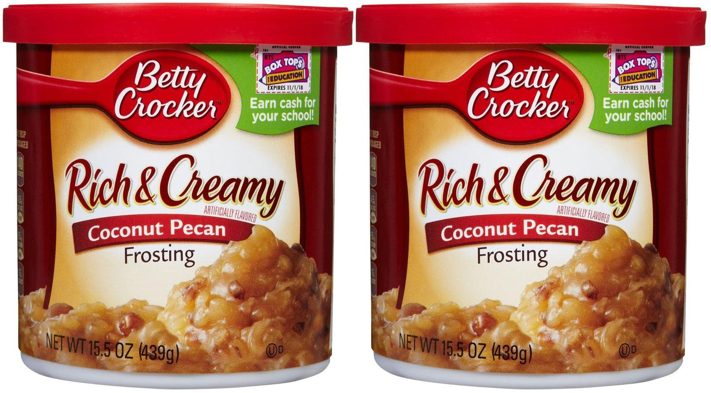 Betty Crocker Rich & Creamy Frosting - Coconut Pecan - 14.5 oz - 2 pk