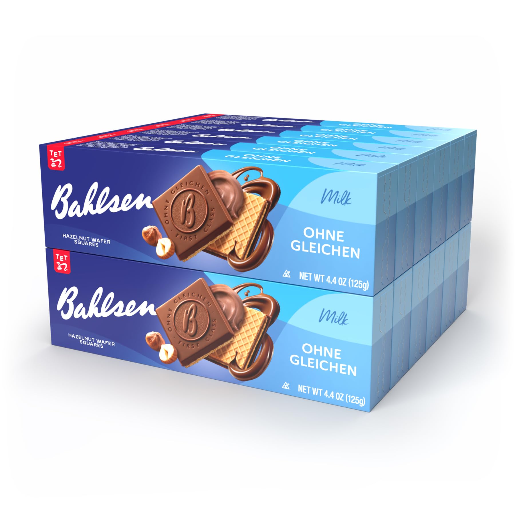 Bahlsen First Class Milk Cookies (12 boxes) - Hazelnut wafers covered in milky European chocolate - 12 boxes