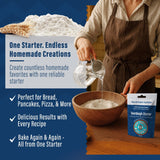 MY RUSTIC ROOTS Mature Sourdough Starter Culture - All Natural & Organic Sourdough Bread Starter - Beginner Friendly - Perfect for Baking Delicious