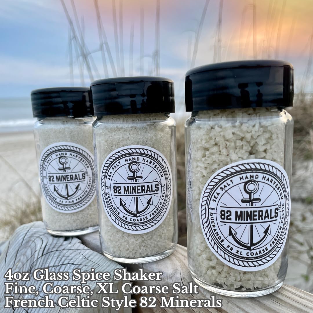 82 Minerals French Grey Sea Salt | Premium Hand-Harvested Sel Gris | 4oz Fine Mineral & Electrolyte Finishing Salt