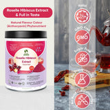 Bionutricia Roselle Hibiscus Extract Powder 7oz, High Antioxidant, Natural & Concentrate, Perfect for Tea & Beverage, Non-GMO, No Artificial Additives
