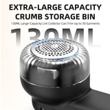 Fabric Shaver, Lint Remover Rechargeable with 3 Speeds, 6 Leaf Blades, Digital LED Display to Remove Fuzz Lint Balls for Clothes, Furniture, Sweater