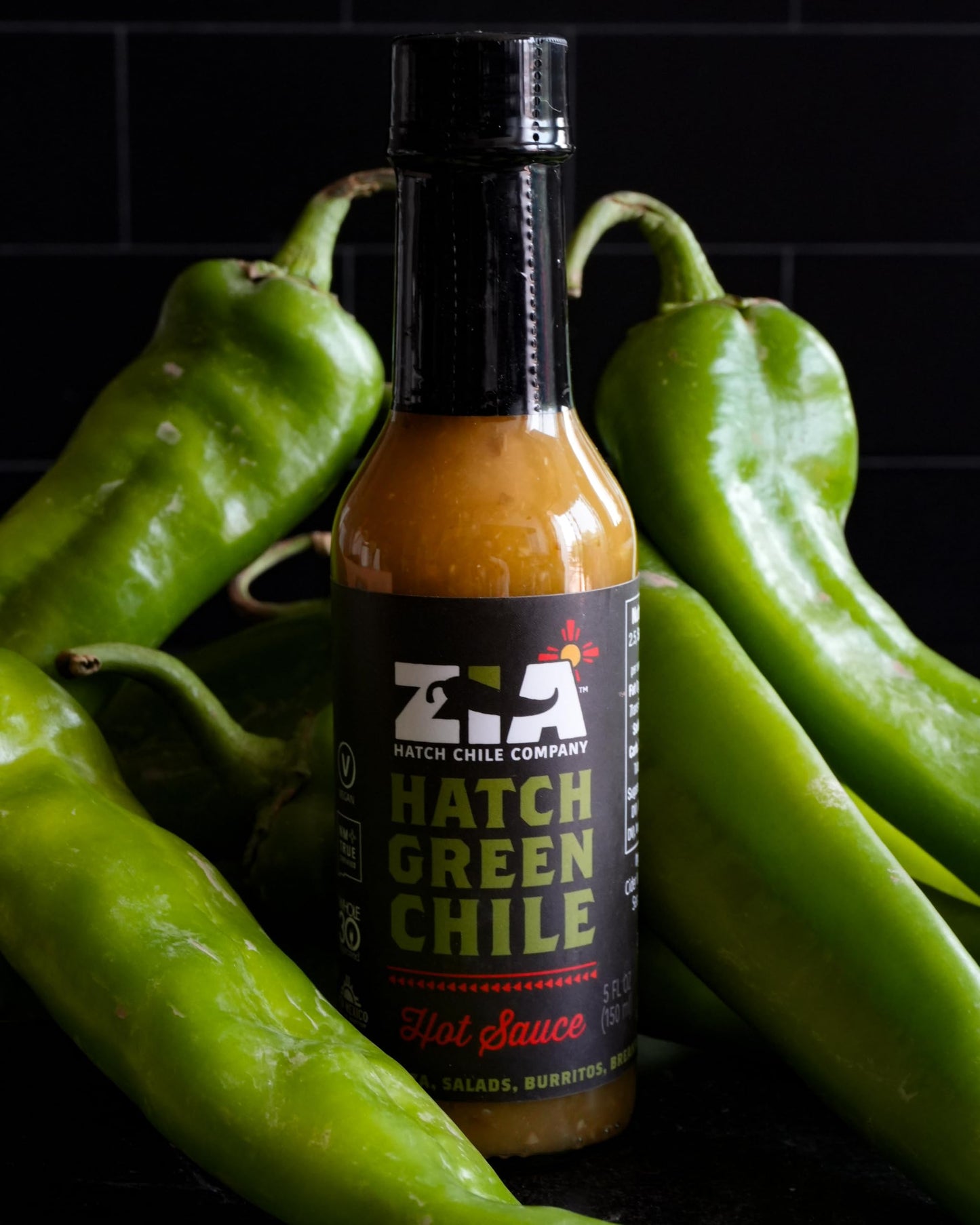 ZIA GREEN CHILE COMPANY Hatch Green Chile Hot Sauce, 5 FZ