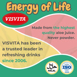VISVITA Aloe Vera Juice with Real Pulp, Variety Pack | Digestive Health, Hydration & Energy Boost | No Artificial Colors, 16.9 oz, Original (5), Mango