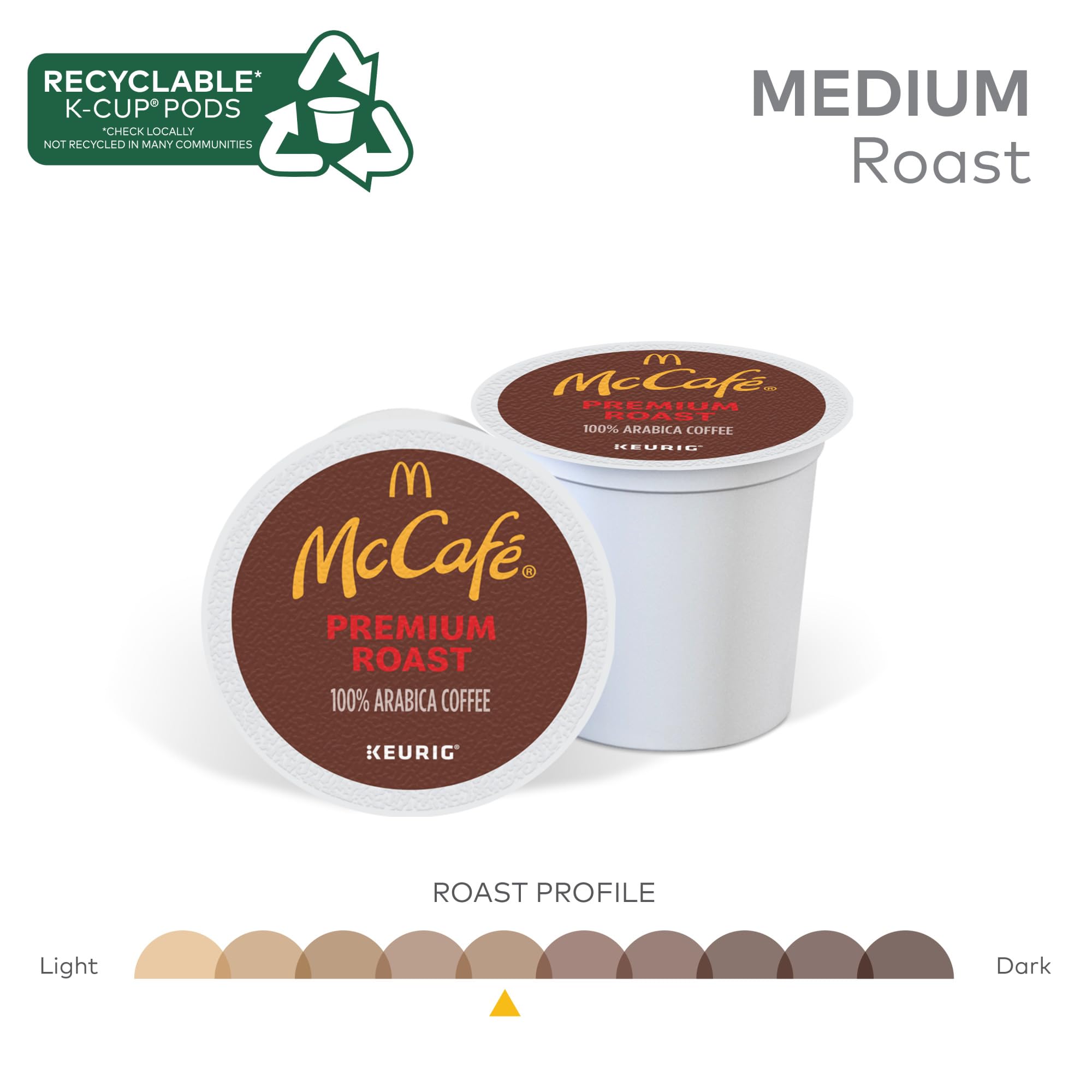 McCafé Premium Roast, Keurig Single Serve K-Cup Pods, Medium Roast Coffee Pods, 48 Count