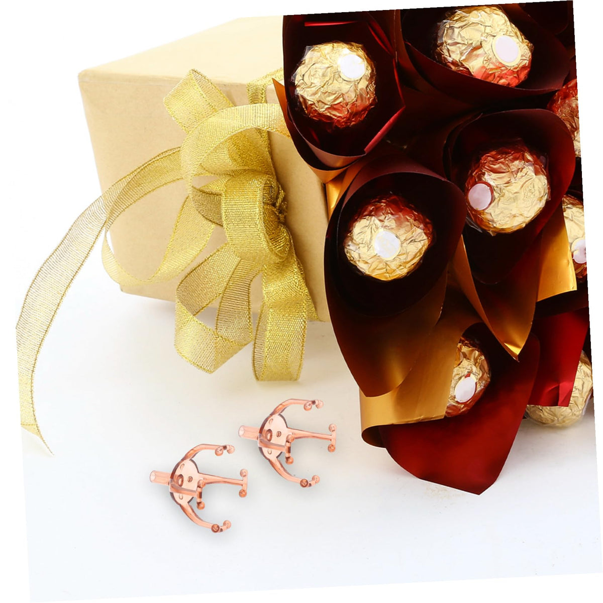ULTECHNOVO 50pcs Chocolate Bouquet Holder Plastic Chocolate Truffle Support for Weddings Birthdays Valentine Day Create Elegant Floral Arrangements