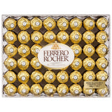 Valentine Day Gift Ferrero Rocher Hazelnut Chocolates Diamond Box 48 Count | Velvet Artificial Rose Flower bouquet | Premium Gift Bag Basket Love