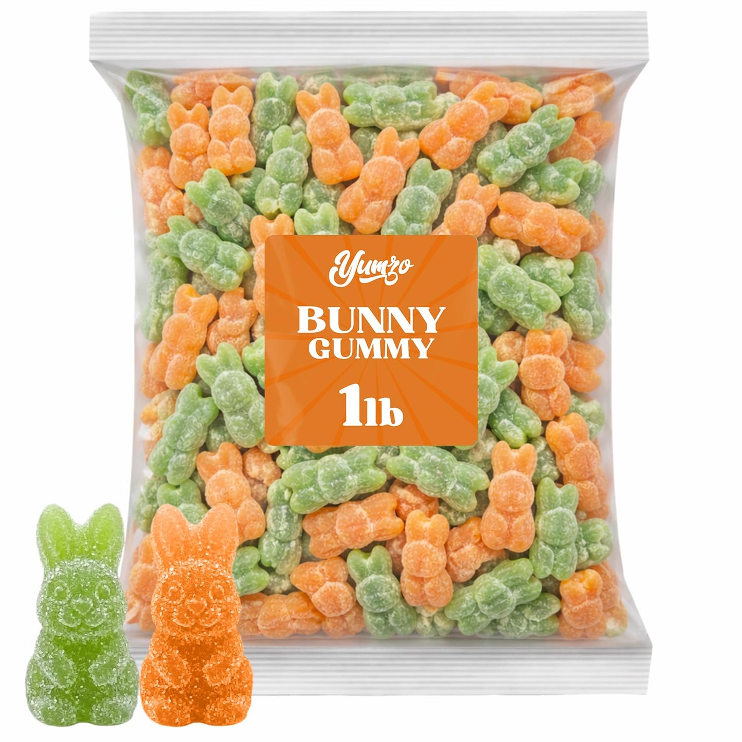 Bunny Candy 1 lb - Assorted Fruity Flavored Gummy, Bunny Shaped Candy for Egg Hunts, Party Favors, Classroom Treats, & Spring Celebrations
