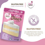 Better Batter Gluten-Free Cake Flour 1LB - Certified GF, Top 9 Allergen-Free, Vegan & Kosher Baking Mix - Premium Blend for Cakes, Quick Breads, Pancakes & Waffles - Smooth Texture, Rich Flavor, Safe for All Diets