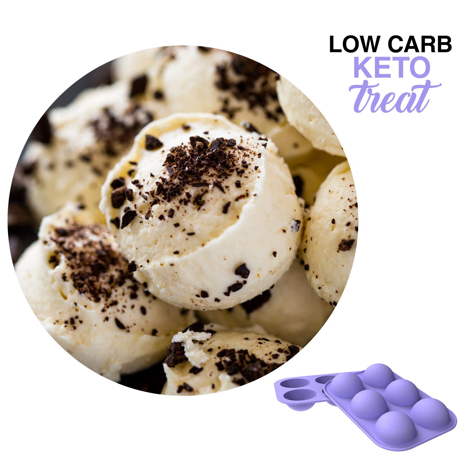 Keto Fat Bomb Snacks-Low Carb Diet Dessert Treat Tray-4 Delicious Ketogenic Recipes Included-2 Pack