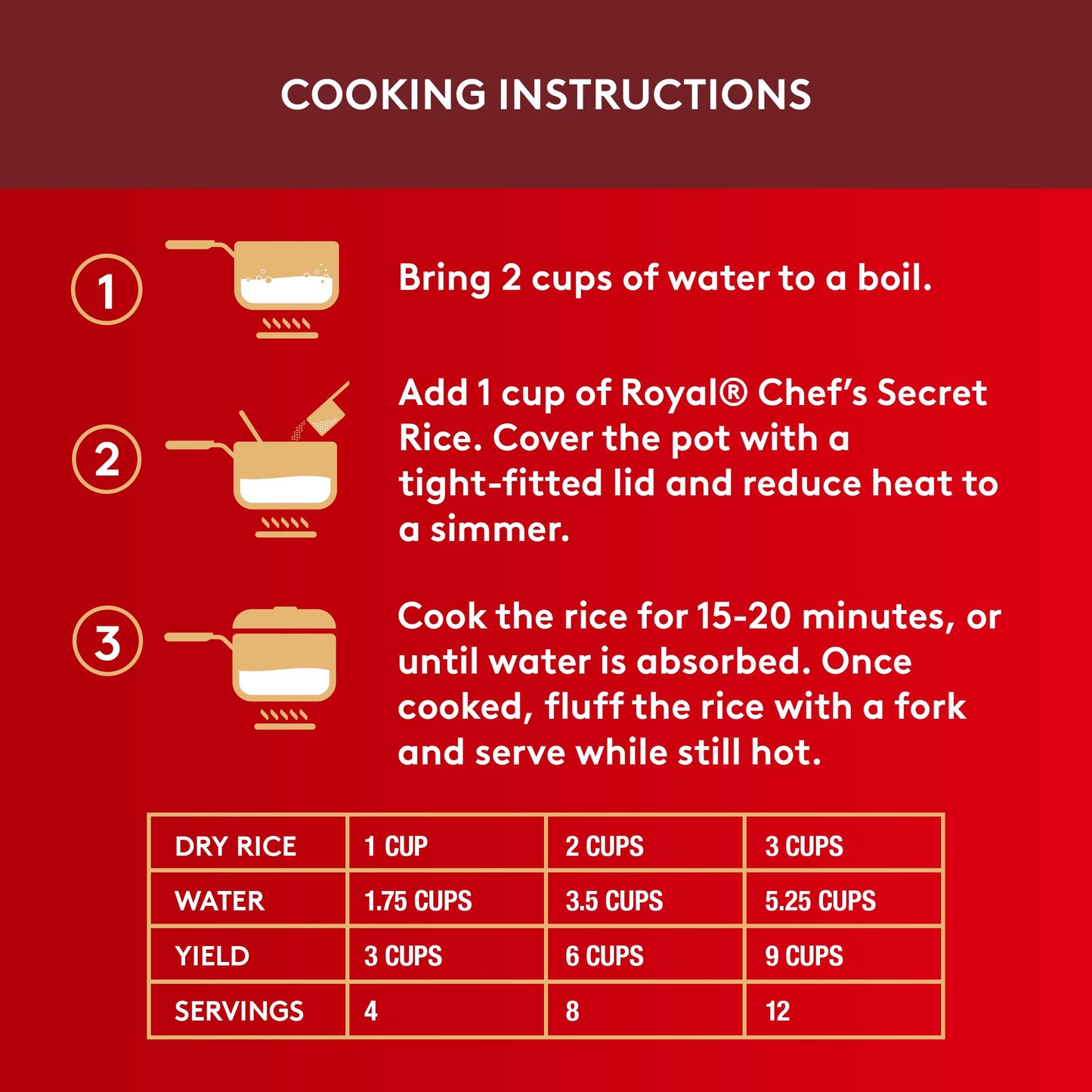 Royal Chef's Secret Basmati White Rice - Premium Extra Long Grain Rice - 10 lb Bag - Perfect for Biryanis, Pilafs, Pulao & Curries - Cook in Microwave or on Stove Top
