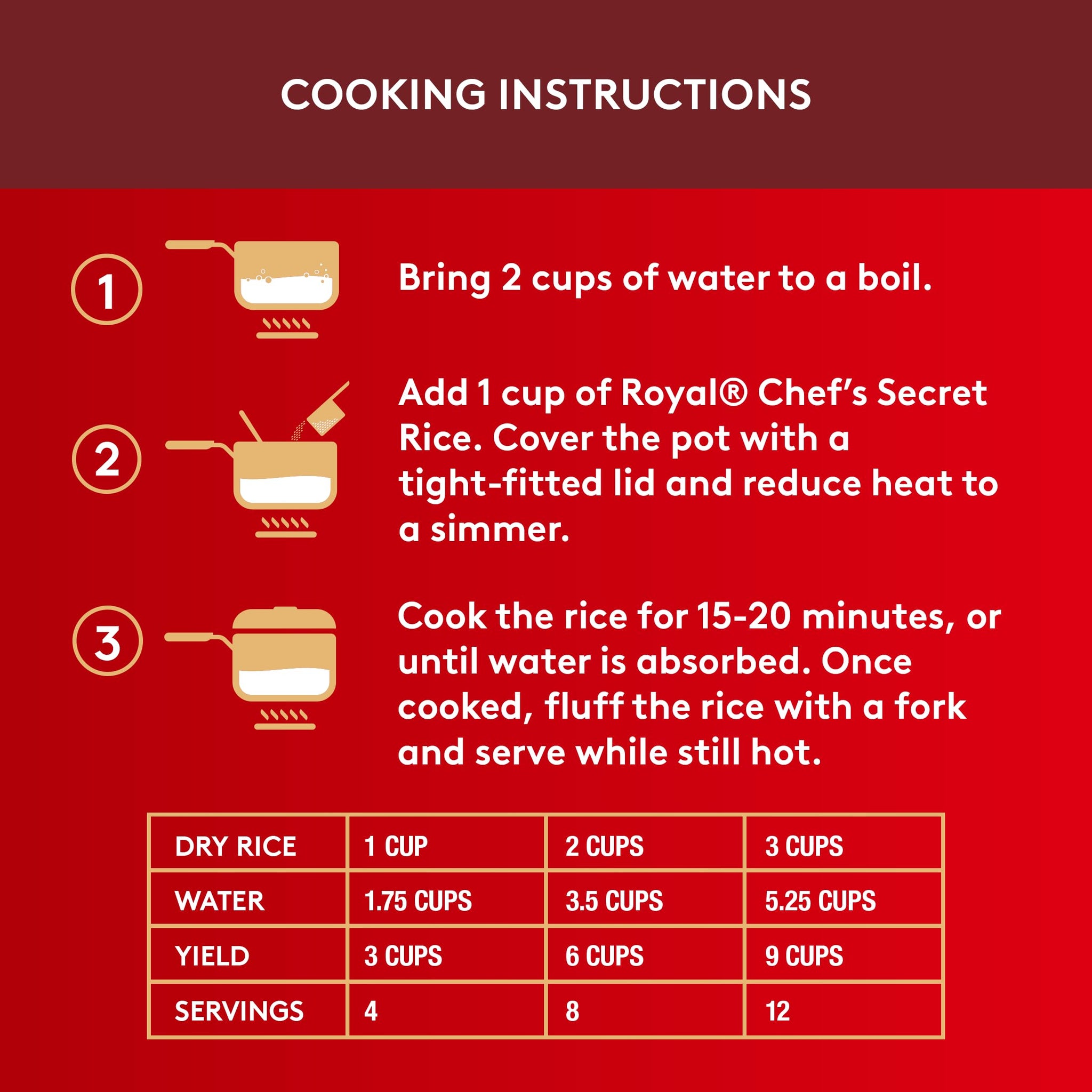 Royal Chef's Secret Basmati White Rice - Premium Extra Long Grain Rice - 10 lb Bag - Perfect for Biryanis, Pilafs, Pulao & Curries - Cook in Microwave or on Stove Top