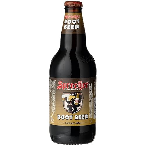 Sprecher Root Beer Soda, 16 Fluid Ounce, 4-Count (Pack of 6)