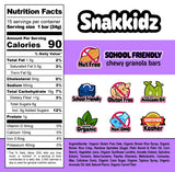 Snakkidz Organic Birthday Cake Chewy Granola Bars, 45 Count, Gluten Free Granola Bar, Nut and Allergen Free, Low Sugar, Made with Avocado Oil