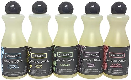 Eucalan Fine Fabric Wash Gift-Pack , 5 Pieces Per Pack , 3.3ounces each Bottle