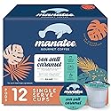 Manatee Gourmet Coffee Single Serve Pods for Keurig 2.0 K Cup Brewers, Medium Roast, Sea Salt Caramel, 12 Count