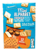 Benton's Mini Alphabet Cookies School Friendly Made in Nut Free Facility - set of 2
