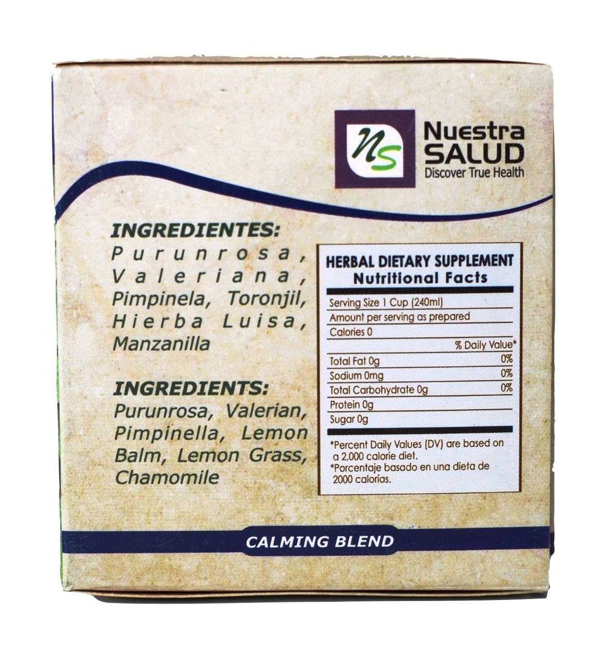 Calming Tea Blend Nerviosan Herbal Infusion Tea (60 tea bags) Valerian Root Lemon Balm Tea
