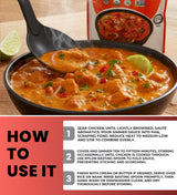 Sauce Simmer Butter Chicken, 10.58 OZ Bundle with Black Nylon Basting Spoon - Rich Tomato and Coconut Cream Blend with Mild Spices, Great for Easy