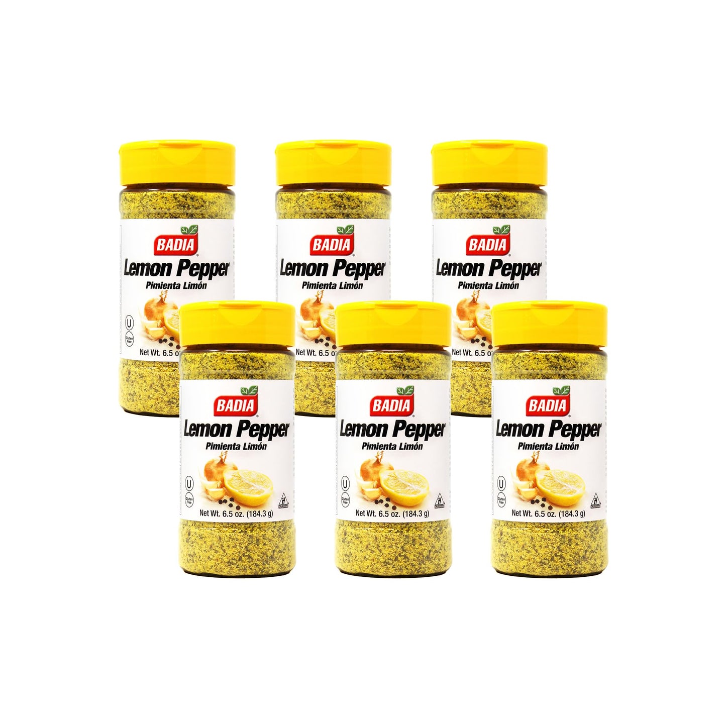 Badia Lemon Pepper Seasoning, 6.5000-ounces (Pack of 6)