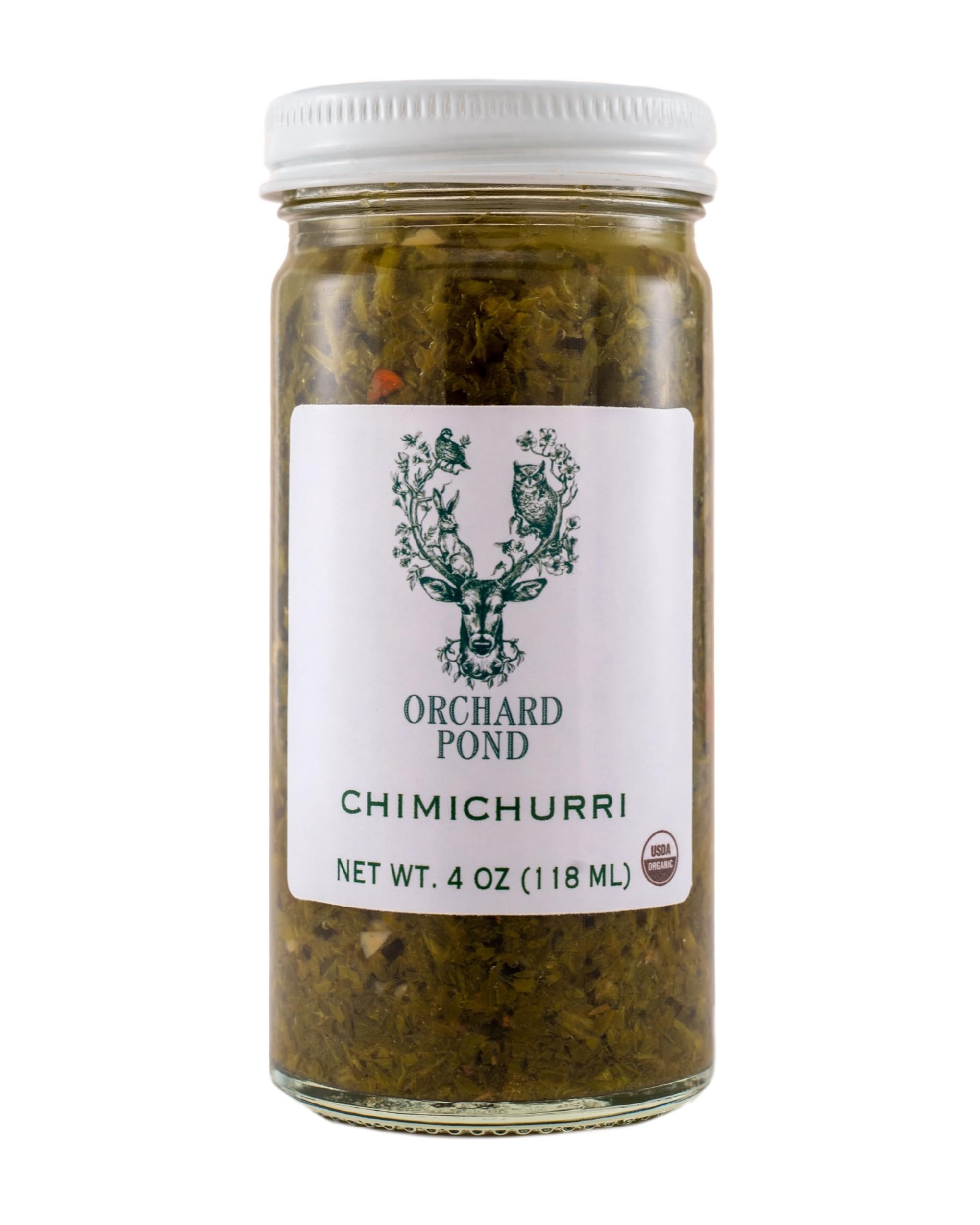 Orchard Pond Organic Chimichurri - Traditional Argentine Recipe, Perfect for Grilled Steak, Roasted Vegetables & More, 4oz