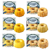 Dockside Market Tropical Mini Sampler Cakes - All natural- Fruit Cakes Combo perfect for Birthday, Gift Basket, Parties or Holidays - Pack of 6 (4 oz