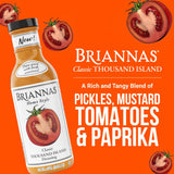 BRIANNAS - Home Style Thousand Island Dressing - Fine Salad Dressing made with Premium Ingredients - Gluten Free and Kosher Salad Dressing - 12 oz