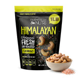 Dry Roasted Cashews Himalayan Salted (1 LB.) - Baked in Small Batches for Added Freshness - Oven Roasted to Perfection without Oil - Farm Fresh Nuts