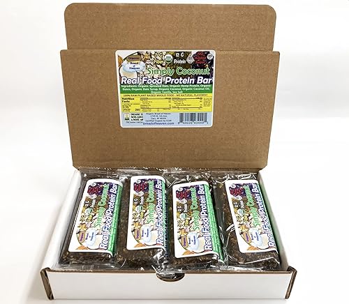 Organic Bread of Heaven Coconut Protein Bars, 12 Pack, Gluten Free, Plant Based, No Added Sugar, 2.08 Ounce Bars