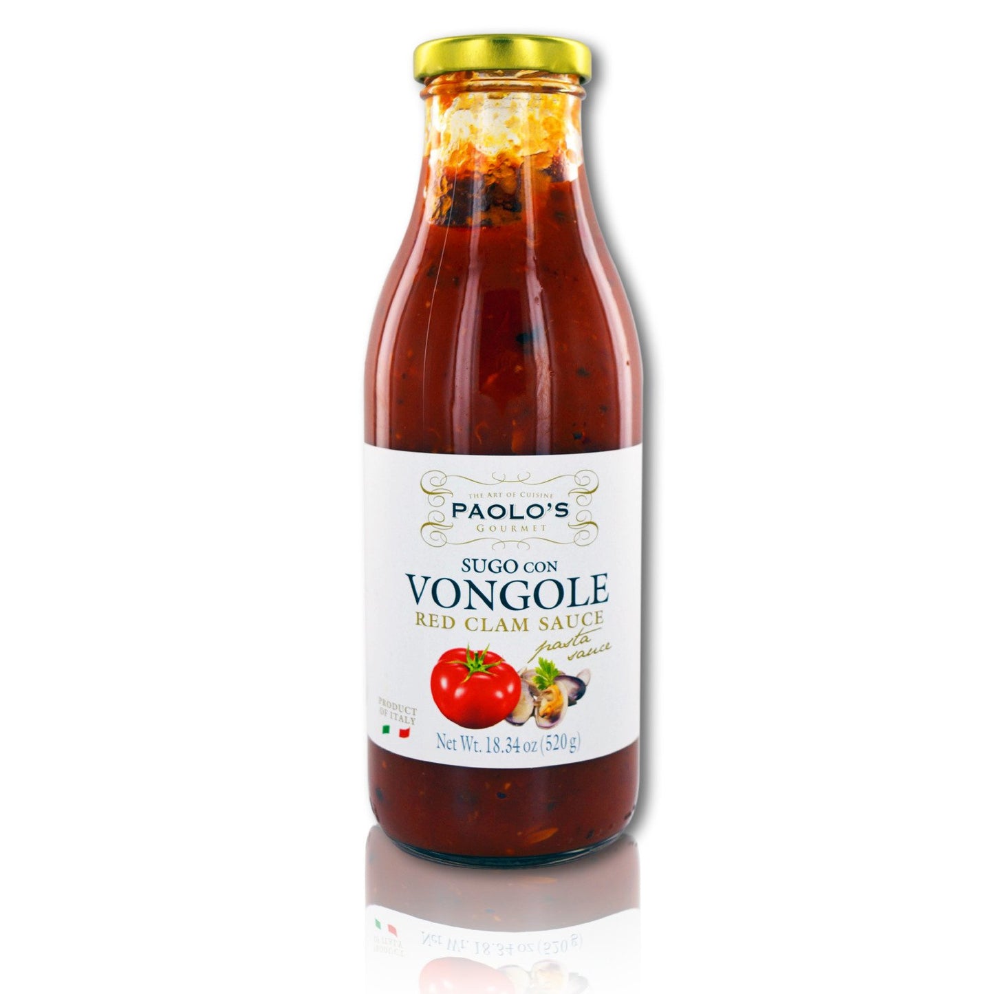 PAOLO Gourmet Jars, Sugo Con Vongole Sauce, 18.34 Ounce