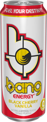 Bang Energy Black Cherry Vanilla, Sugar-Free Energy Drink, 16-Ounce