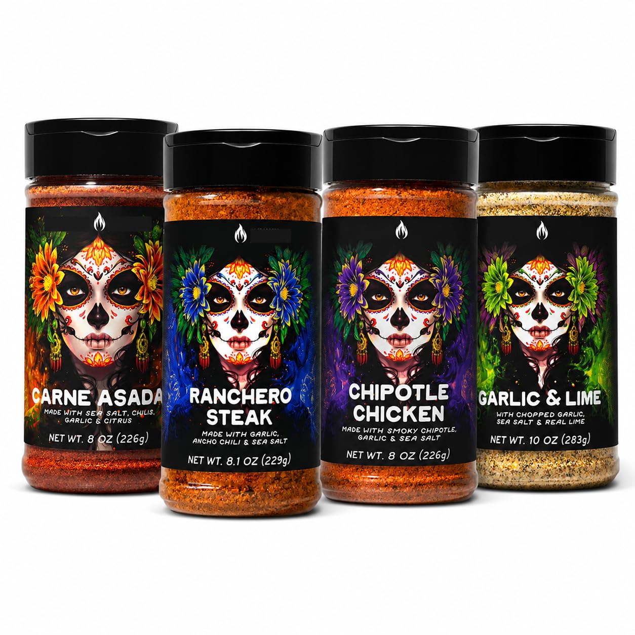 Spnglish Asadro Grill Master Collection, Carne Asada, Ranchero Steak, Chipotle Chicken & Garlic Lime Seasonings, Grilling Variety Pack for Steak