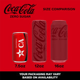 Coke Zero Sugar Mini-Can 7.5 fl oz, 6 Pack (Package May Vary)